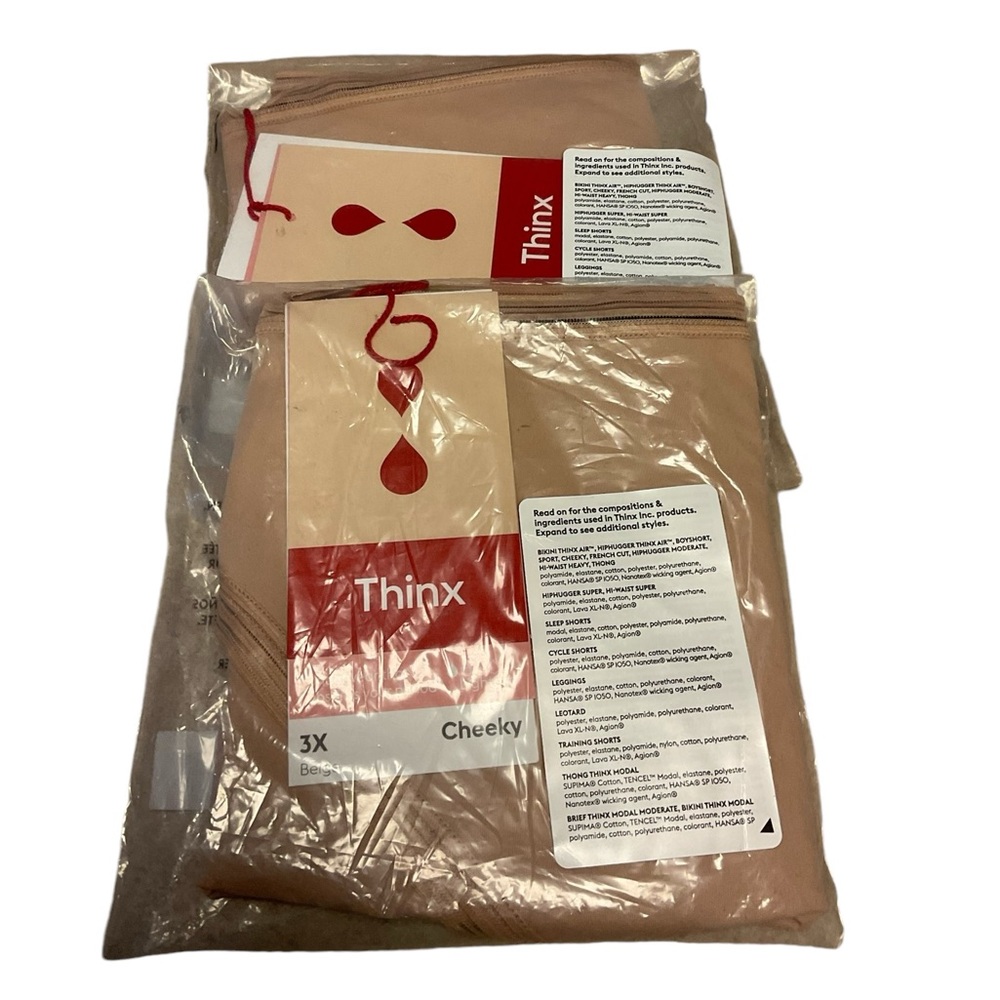 Thinx 3X Period Underwear 2 piece Bundle NWT